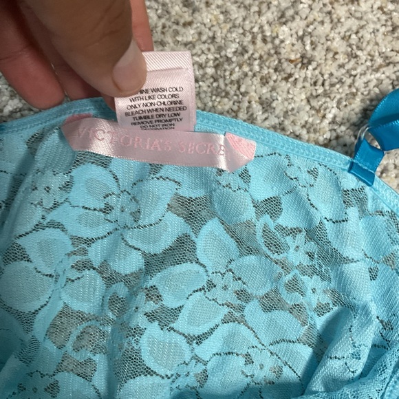 Victoria’s Secret XS Blue Lace Babydoll Lingerie w/ Bow Details - Picture 3 of 6